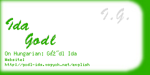 ida godl business card